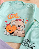 بلوز شلوار دخترانه نخی پنبه ای