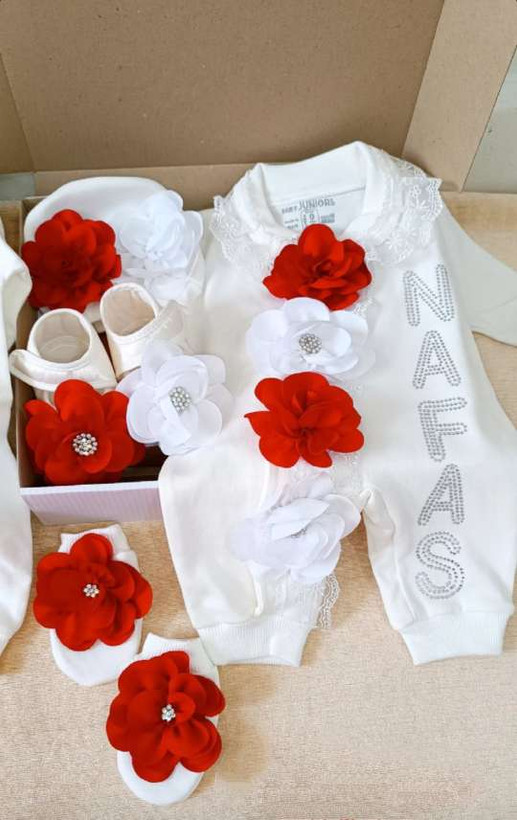 سه تکه سایز یک مدل گل دو رنگ (با اقساط ۴ ماهه)