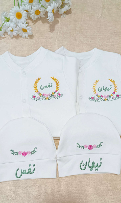 ست نوزادی گلدوزی مدل بهار(با اقساط۴ ماهه)