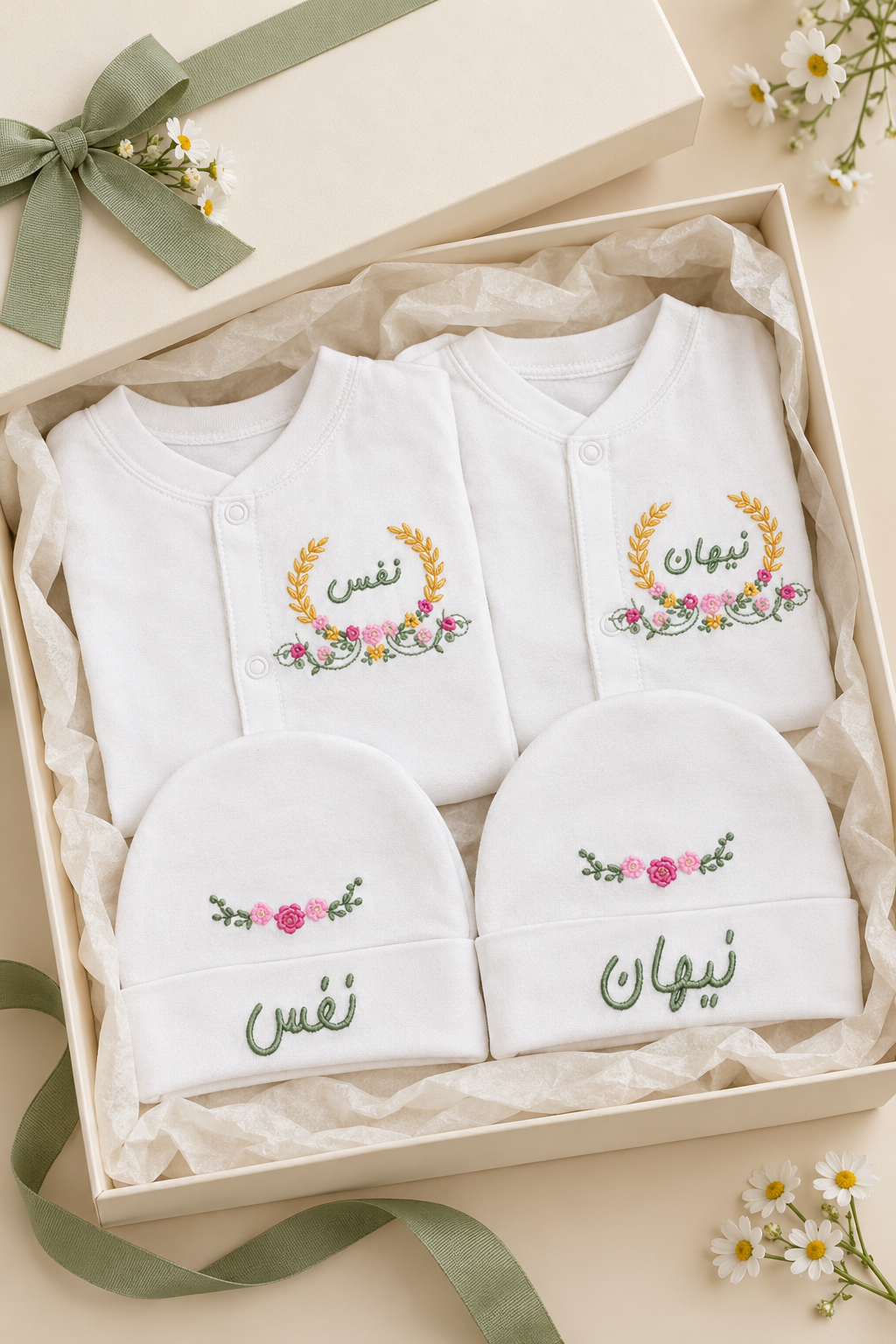 ست نوزادی گلدوزی مدل بهار(با اقساط۴ ماهه)